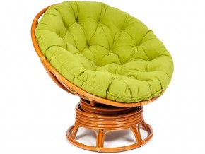 Кресло-качалка Papasan w 23/01 B с подушкой Cognac, флок Олива в Южноуральске - yuzhnouralsk.magazin-mebel74.ru | фото