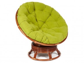 Кресло-качалка Papasan w 23/01 B с подушкой Pecan, флок Олива в Южноуральске - yuzhnouralsk.magazin-mebel74.ru | фото