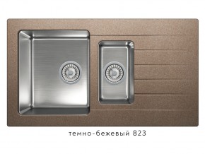 Мойка комбинированная Tolero twist TTS-890 Темно-бежевый 823 в Южноуральске - yuzhnouralsk.magazin-mebel74.ru | фото